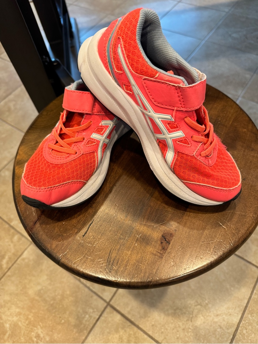 Asics Kids Bright Orange Hook-and-Loop Sneakers
